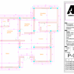 Detailed 2D Floor Plan with Room Labels and Dimensions